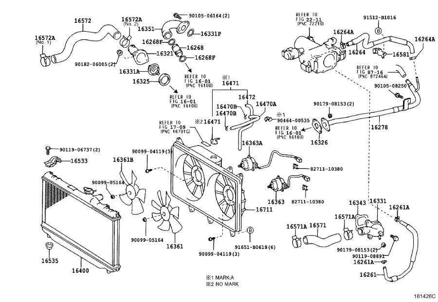 Lexus Is Engine Coolant Outlet Gasket Housing Water