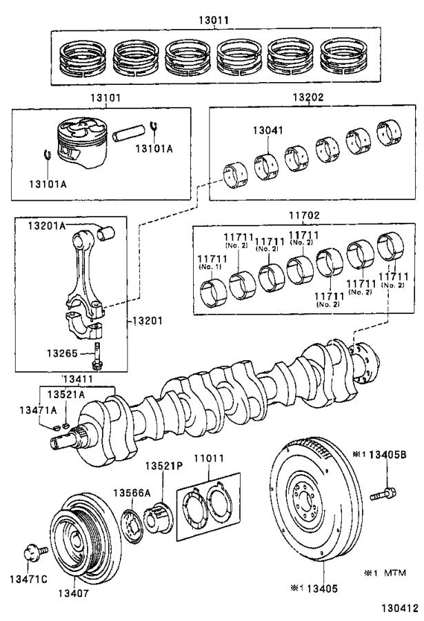 Lexus IS 300 Engine Piston Wrist Pin Bushing. BUSH (For Connecting Rod Small End) - 9099973128 ...