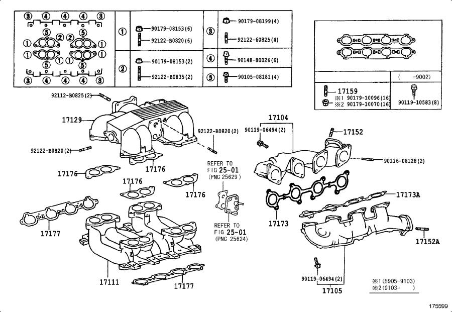 Lexus LS 400 Bolt, stud(for manifold to exhaust pipe). Engine