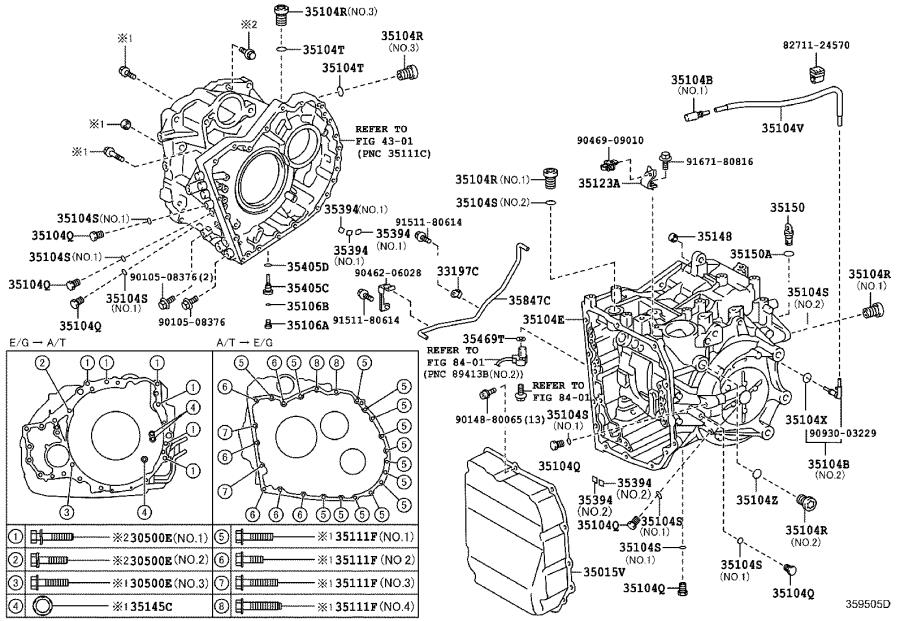 Lexus RX 350 Bolt (for transaxle housing & transaxle case setting