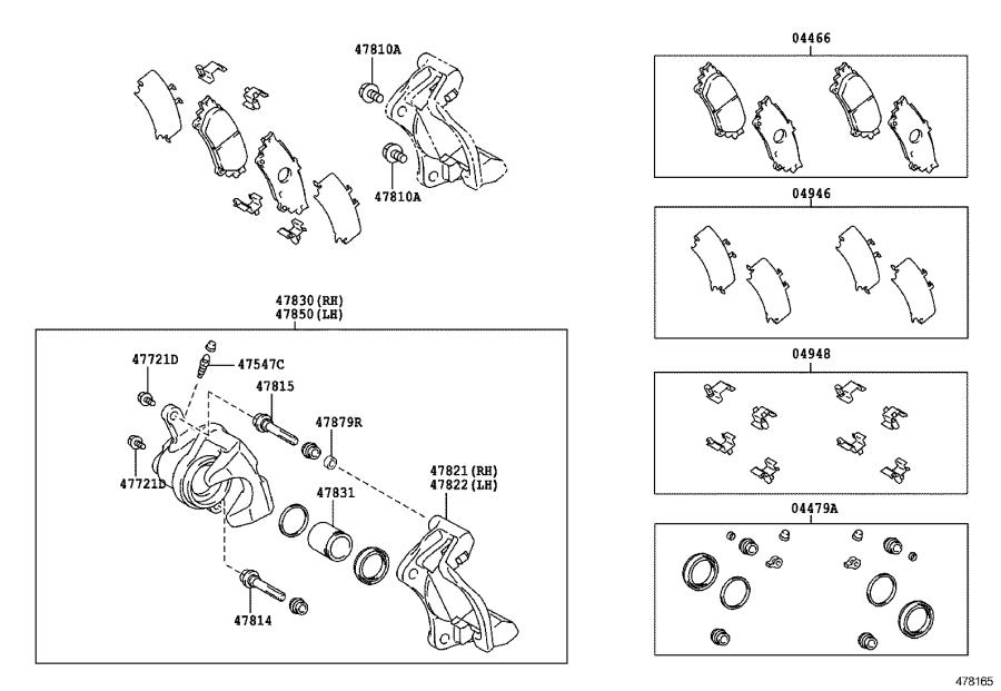 Lexus RX 350 Disc Brake Caliper (Left, Rear). Brakes, Suspension