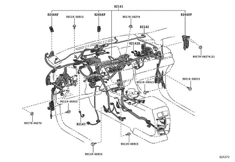 Lexus RX 350 Parking Aid System Wiring Harness. ENGINE, SONAR