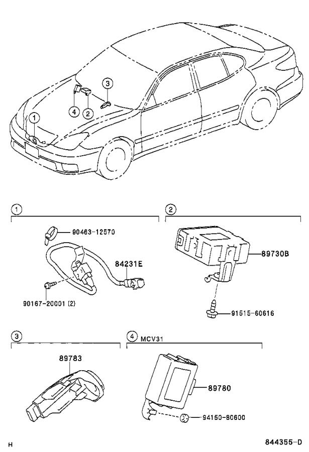 Theft sensor lexus