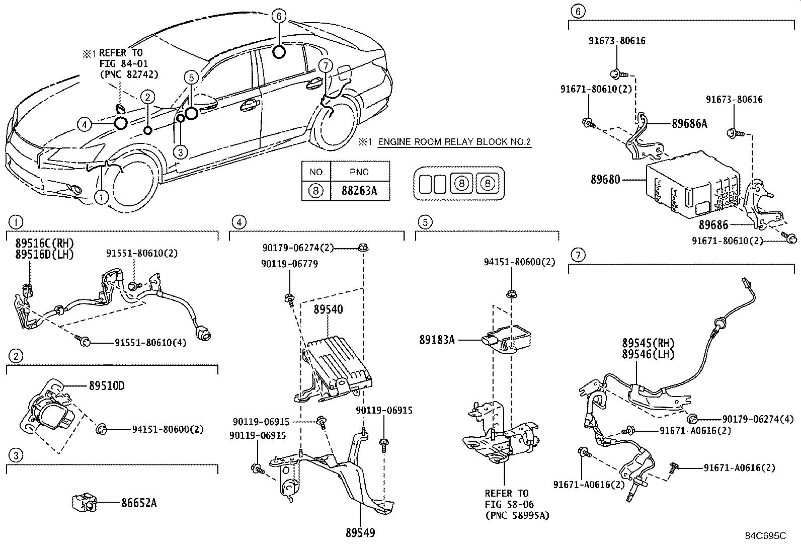 Lexus GS 350 Abs wheel speed sensor (right, front). Electrical