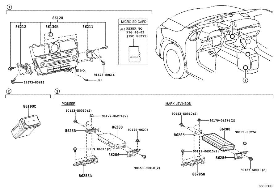 Lexus RX 350 Radio Amplifier Bracket. CONDENSER, AUDIO, Electrical - 8628648100 | Bell Lexus