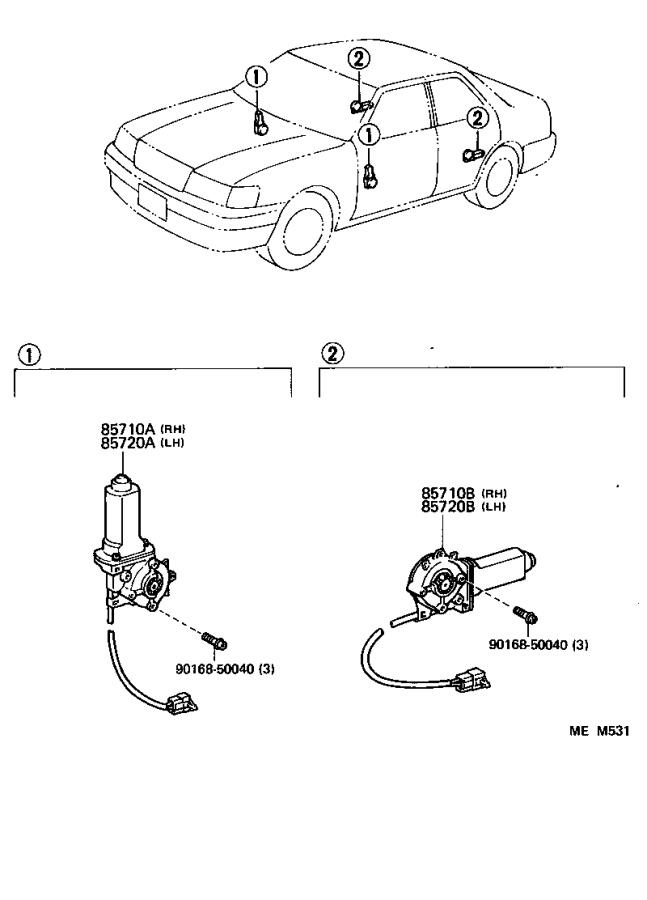 Lexus Ls 400 Motor Assembly Power Window Regulator Front